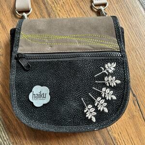 Haiku by Sharon Eisenhauer Crossbody Bag Black Brown Eco Friendly Travel Purse